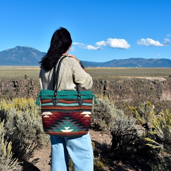 El Paso Saddleblanket Handbags - Southwest Boho Bag Handwoven Wool Malibu Purse